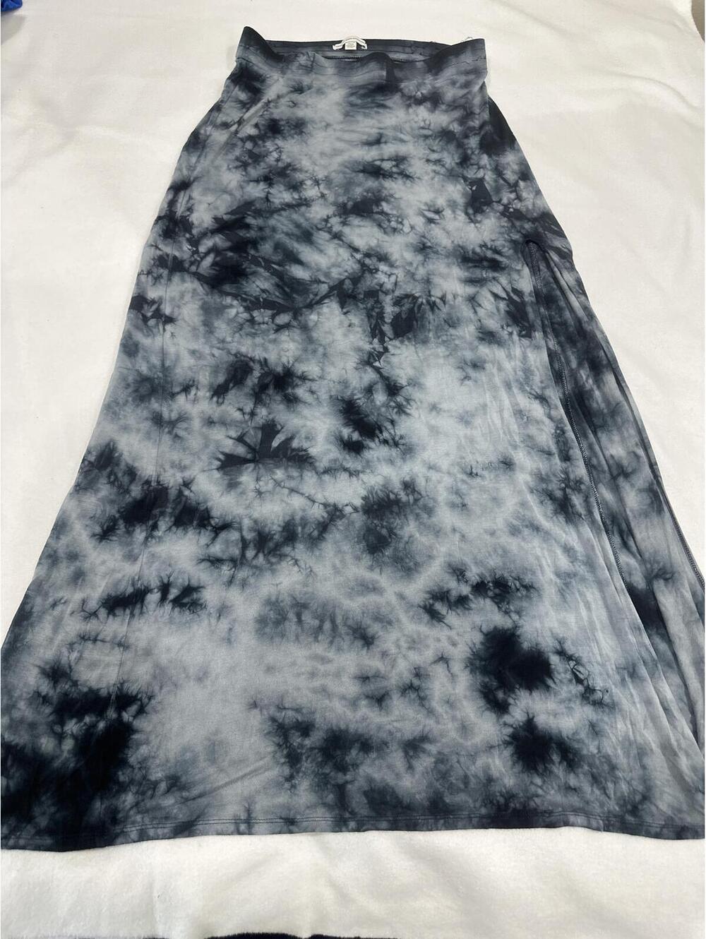 American Eagle Outfitters Tie-Dye Maxi Skirt Black Gray Size